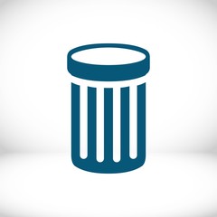 trash bin icon stock vector illustration flat design