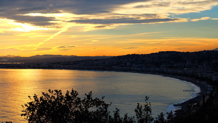 Sunset in Nice, France