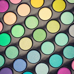 Colorful eyeshadow make-up palette background