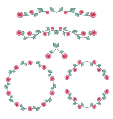 Set of roses frame