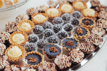 Fine dishes on the buffet table wedding