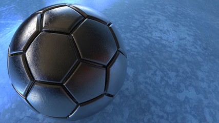 Naklejka premium Soccer ball. 3D illustration. 3D CG. High resolution.