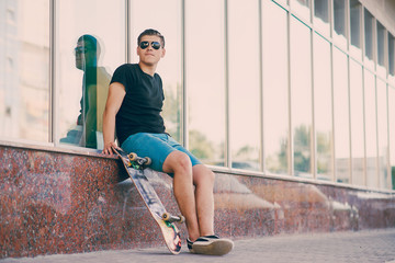 man on a skateboard