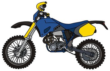 Obraz premium Blue racing motocross bike