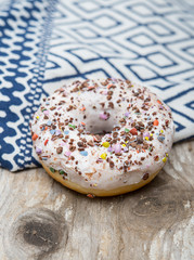 Tasty donut for breakfast