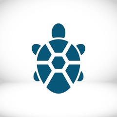 Obraz premium turtle icon stock vector illustration flat design