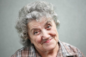Smile grandmother face