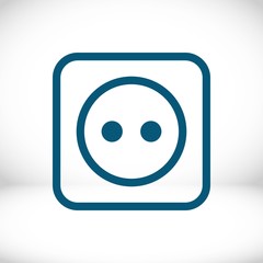 Fototapeta premium Euro socket icon stock vector illustration flat design