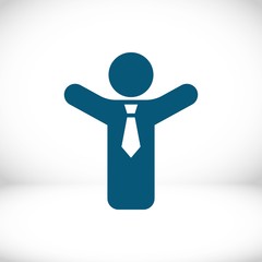 Man icon stock vector illustration flat design