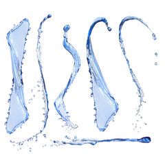 blue water splashing