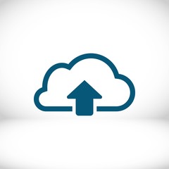 cloud upload icon stock vector illustration flat design