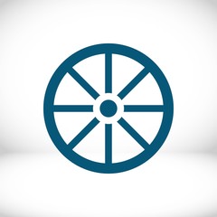 Obraz premium wheel icon stock vector illustration flat design