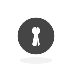 Keyhole Icon. Vector logo on white background