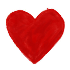 Heart love watercolor paint