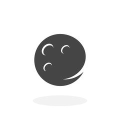 Moon Icon. Vector logo on white background