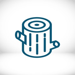 stump icon stock vector illustration flat design