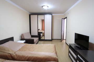 Interior of a hotel bedroom