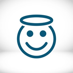 angel smile icon stock vector illustration flat design