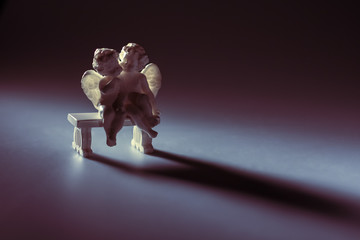 statuette of two angels
