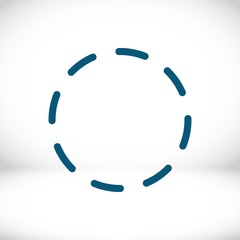 dash-dotted line icon stock vector illustration flat design