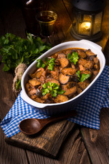 Eggplant casserole - Melitzana Me Kreas