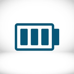 battery vector icon stock vector illustration flat design