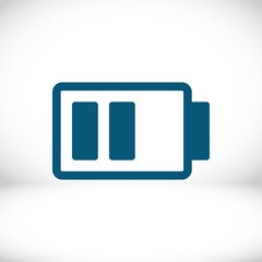 battery vector icon stock vector illustration flat design