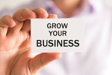 Card with text GROW YOUR BUSINESS