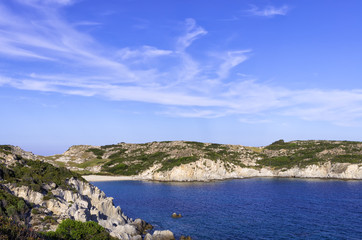Fototapeta na wymiar Amazing scenery by the sea in Sithonia, Chalkidiki, Greece 