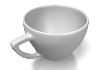 3D empty coffee cup.