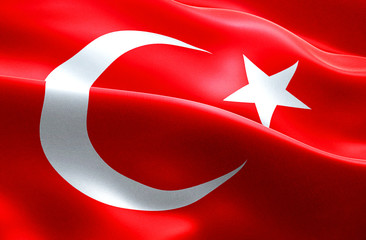 flag of turkey strip waving texture fabric background, national symbol islam arabic culture, migration refugees crisis