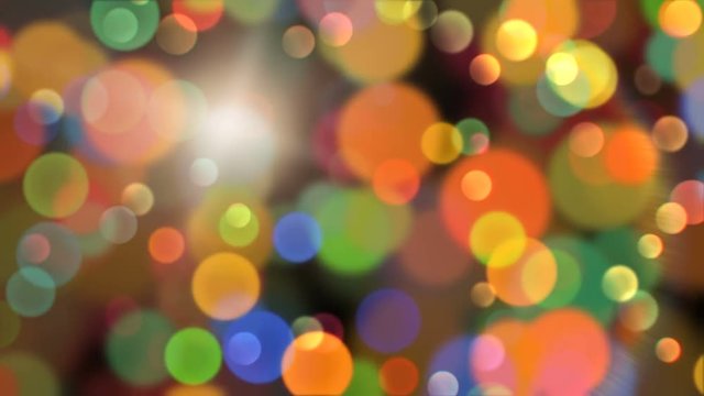 Abstract background with multicolor bokeh circles. Seamless loop. 4k