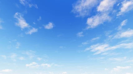 Poster Cloudy blue sky abstract background, blue sky background with tiny clouds © teerawit