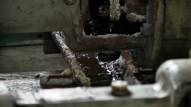 Leaks in the pump in the boiler room