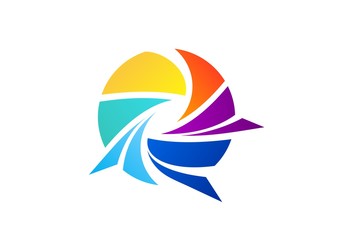 round sphere circle logo, abstarct global circular element symbol, finance swirl icon logotype, twist sign shape concept business vector design template