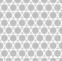 White Circular Outline on Silver Color Background