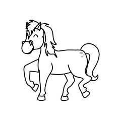 Horse farm animal icon vector illustration graphic design