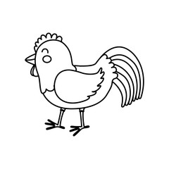 chicken farm animal icon vector illustration graphic design