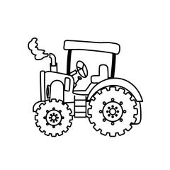 Tractor farm machinery icon vector illustration graphic design