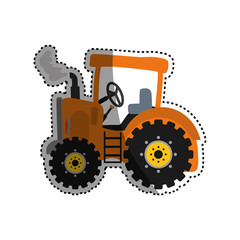 Tractor farm machinery icon vector illustration graphic design