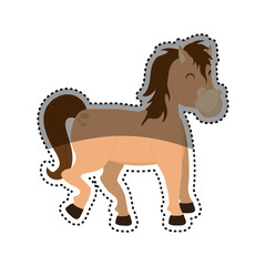 Horse farm animal icon vector illustration graphic design