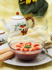 Strawberry Dessert, Bavarian cream