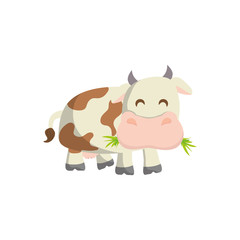 Cow farm animal icon vector illustration graphic design