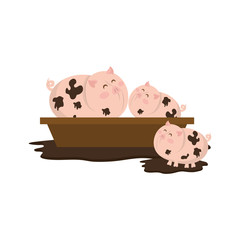 porks farm animal icon vector illustration graphic design