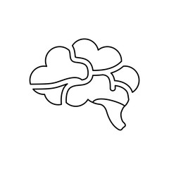 Human brain symbol icon vector illustration graphic design