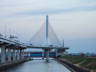 Fototapeta premium Bridge night view in Japan