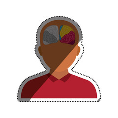 Human brain symbol icon vector illustration graphic design