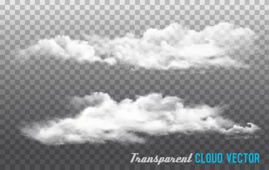 Foto op Canvas Clouds vector on transparent background. © ecco