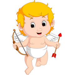 Obraz premium Funny little cupid boy 