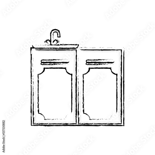 "Kitchen cabinet design icon vector illustration graphic design" Stock image and royalty-free